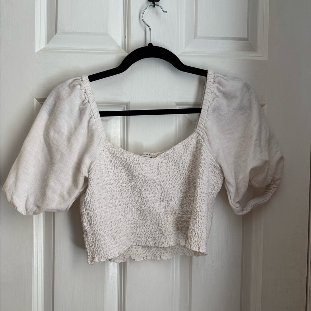 White Puff Sleeve Women's Top Forever 21